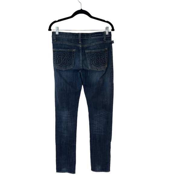 Rock and Republic Berlin Dark Wash Denim Skinny Mid-Rise Jeans Stretch Womens 8M - Picture 8 of 12